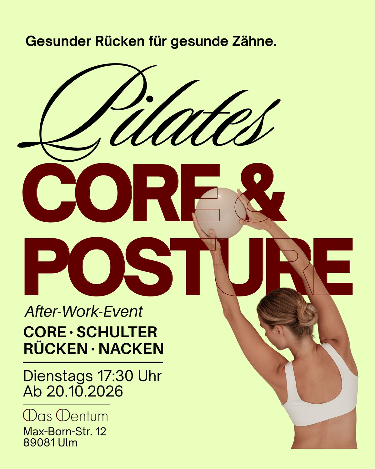 Matten-Pilates-Kurs speziell für Zahnis